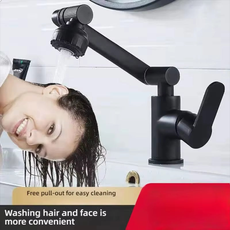 Revolutionary 1080° Swivel Kitchen & Bathroom Faucet - Multifunctional Hot & Cold Water Tap for Effortless Cleaning