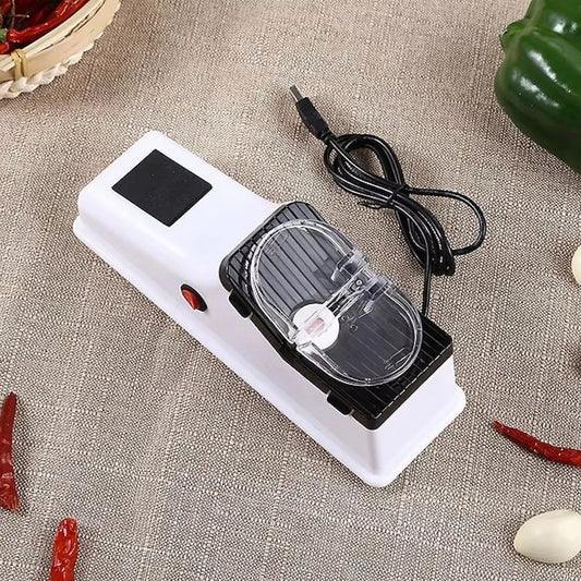 Revolutionize Your Kitchen Experience with the Ultimate USB Electric Knife Sharpener - Fast, Effortless Sharpening for All Your Knives and Scissors